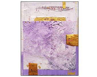 Contemporary art, unique artwork, abstract painting, light purple decor, Original on canvas, 8x10