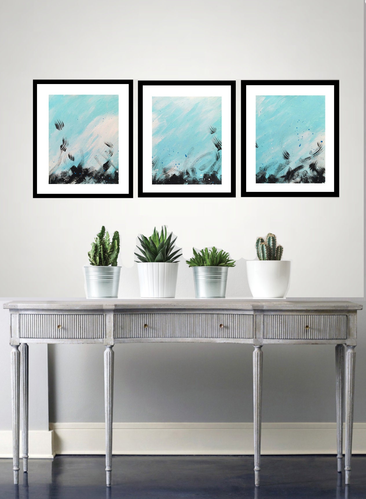 Minimalist Modern wall art set Zen paintings Original Etsy