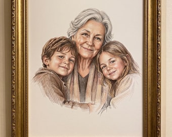 Custom Memorial Family Portrait Add a Loved One | Personalized Photo Merge (Digital Artwork)