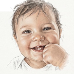 Aangepast digitaal potloodportret, realistische handgetekende stijl van foto, gepersonaliseerd cadeau voor speciale gelegenheden, kunst aan de muur, profielfoto