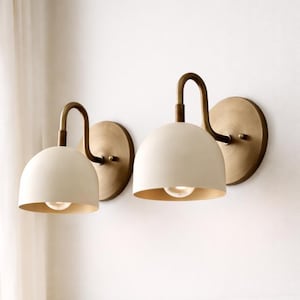 Moderne Messingschale Wandleuchte – handgefertigte Dome Shade Leuchte für Schlafzimmer, Flur & Wohnzimmer