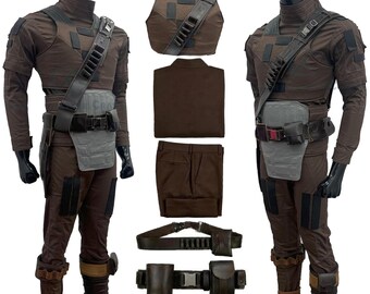 Din djarin Mandalorian Cosplay flight Suit with vest and accessories Star Wars Bounty Hunter Costume