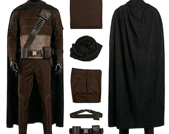 Disfraz de Din Djarin de The Mandalorian con cinturón / Traje de vuelo de cazarrecompensas de Star Wars / Traje de Beskar