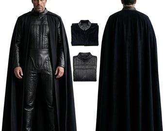 Darth Vader Cosplay Costume - Sith Lord Flight Suit With Cloak & Robe - Star Wars Dark Side  Undersuit Outfit.