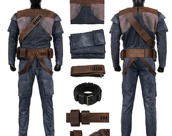 Disfraz completo con cinturón inspirado en Boba Fett (1313), idéntico al de la película.