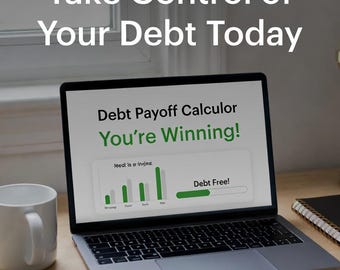 Debt Payoff Calculator | Excel & Google Sheets, Avalanche Snowball (Digital Download)