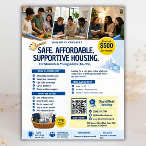 community housing,student housing,Apartment Flyers,nonprofit housing,reentry housing,housing program,Transitional Housing,group home,youth housing flyer,shared housing flyer,Room for Rent Flyer,independent living,shared living flyer