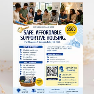 community housing,student housing,Apartment Flyers,nonprofit housing,reentry housing,housing program,Transitional Housing,group home,youth housing flyer,shared housing flyer,Room for Rent Flyer,independent living,shared living flyer