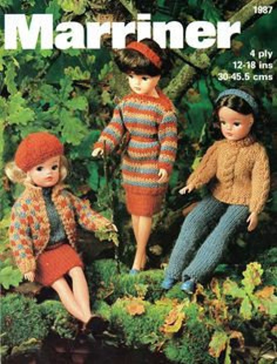 Vintage Sindy Doll Knitting Pattern Marriner 1987 Pdf Instant Download Etsy
