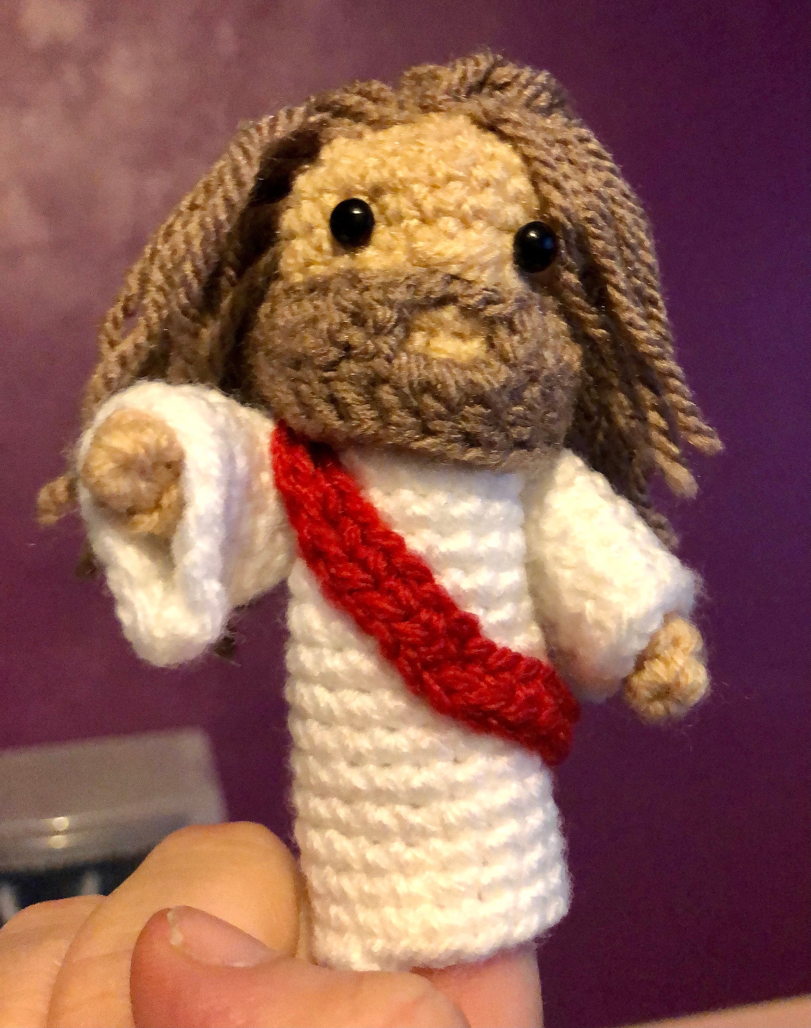 Jesus Finger Puppet Crochet PDF pattern pretend bible play | Etsy