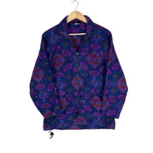 Vintage REI Polartec Fleece Jacket, Small Aztec Geometric Pattern Quarter Zip Pullover