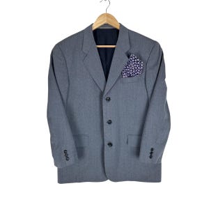 Vintage 90er Jahre Comme des Garcons Homme Herringbone Wollanzugjacke (Größe S)
