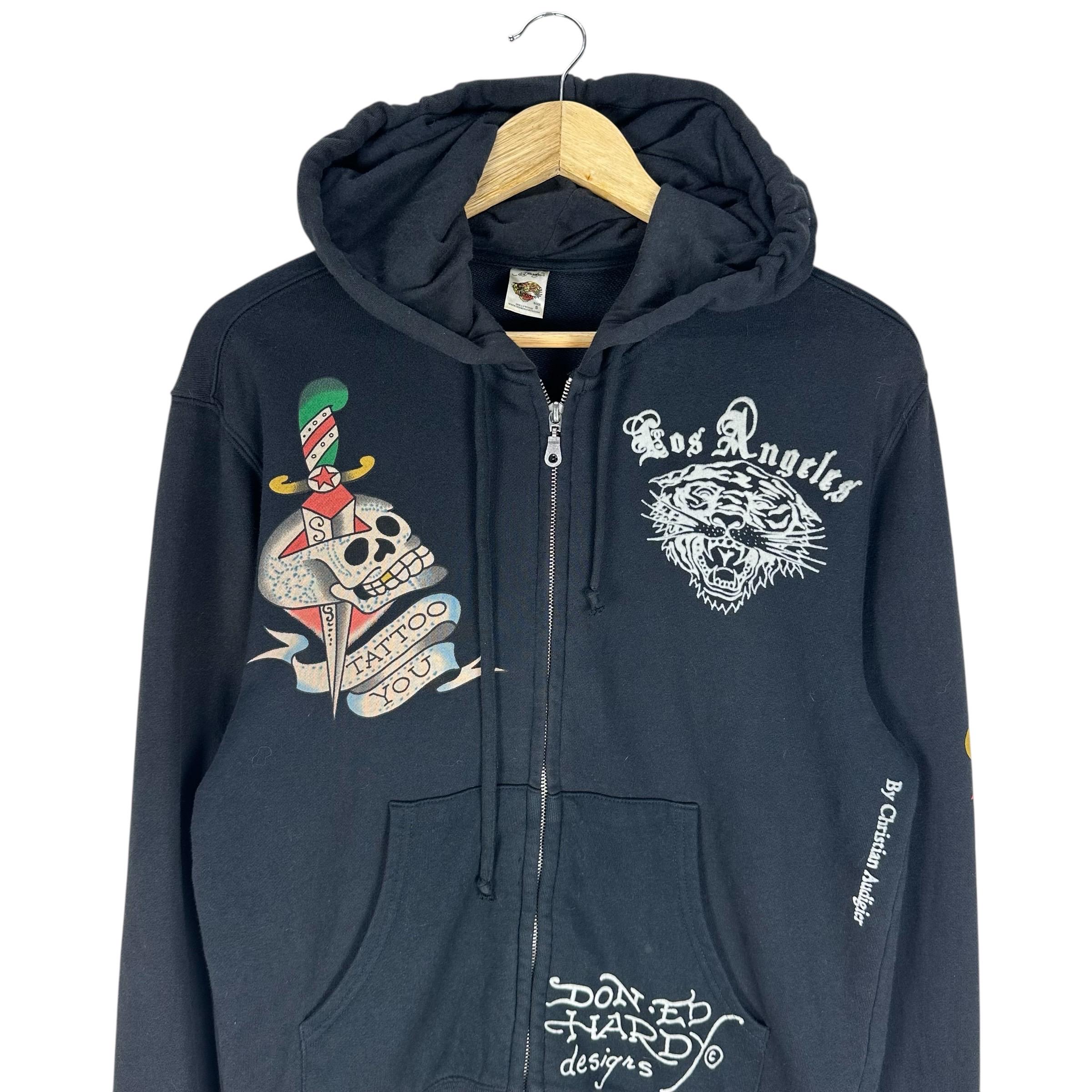 Y2K Ed Hardy by Christian Audigier Zip up Hoodie Sweatshirt