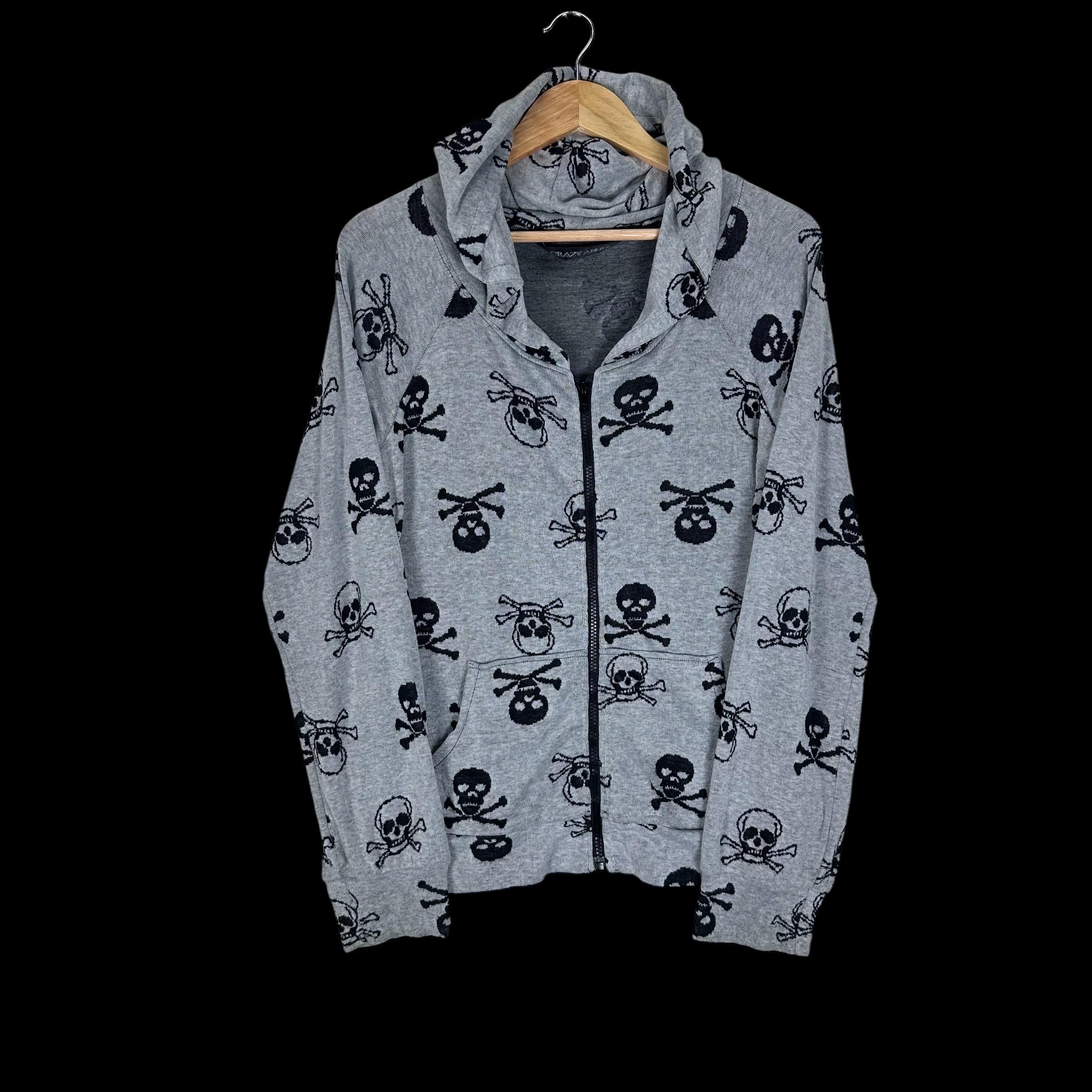 Y2k Skull Zip Up - Etsy