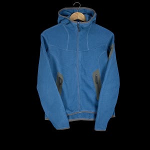 Vintage Arc'teryx Fleece Hoodie Women's Medium, Blue Polartec Technical Jacket, Y2K Gorpcore Techwear Outerwear