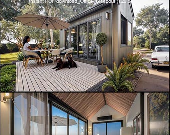 Planos de construcción para una unidad tipo estudio ADU-STUDIO_120 pies cuadrados (17’x8’’) / PDF Descarga instantánea.
