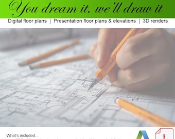 Diseño de planos personalizados, servicios de dibujo arquitectónico (PDF)