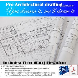 Servizi personalizzati di progettazione e disegno architettonico per "Planimetria / Prospetti e Elenco dei materiali".