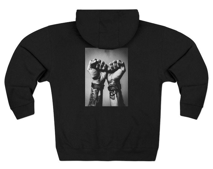 One Love Raised Fists Photography  | Black Uni-sex  Zip Hoodie