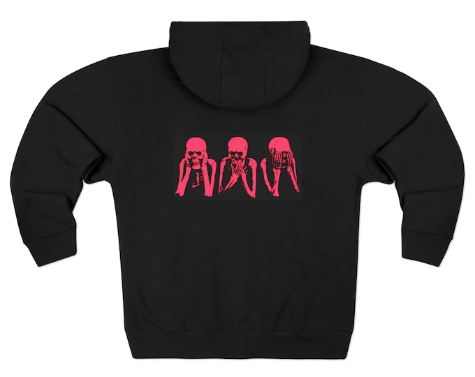 See No Evil Hear No Evil Speak No Evil | Black Uni-sex Zip Hoodie