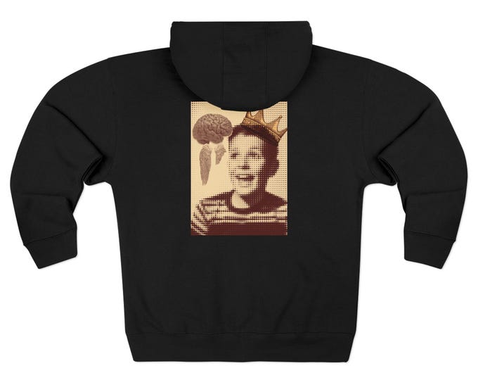 Visit From An Angel Vintage Kid Portrait | Black Uni-sex  Zip Hoodie
