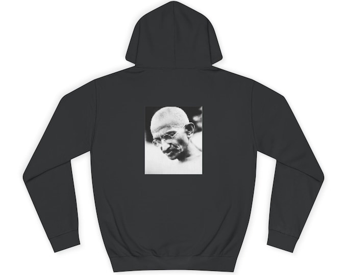 Black-and-White Portrait | Black Uni-sex Pullover Hoodie