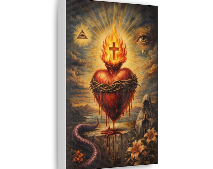 Sacred Burning Heart | Printed Canvas