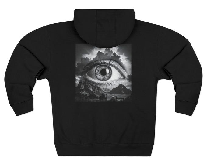 All-Seeing Eye Graphic | Black Uni-sex Zip Hoodie