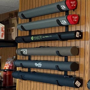 Fly Rod Tube Wall Mounts - Triple Tubes Display Mount