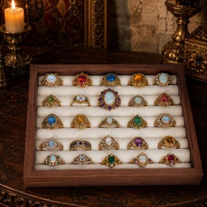 Vintage Ring Mystery Box, Statement Ring Surprise Set 3-15pcs, Curated Fashion Jewelry Box, Unique Gift for Her