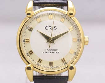 Orologio da polso da uomo vintage Oris a carica manuale.