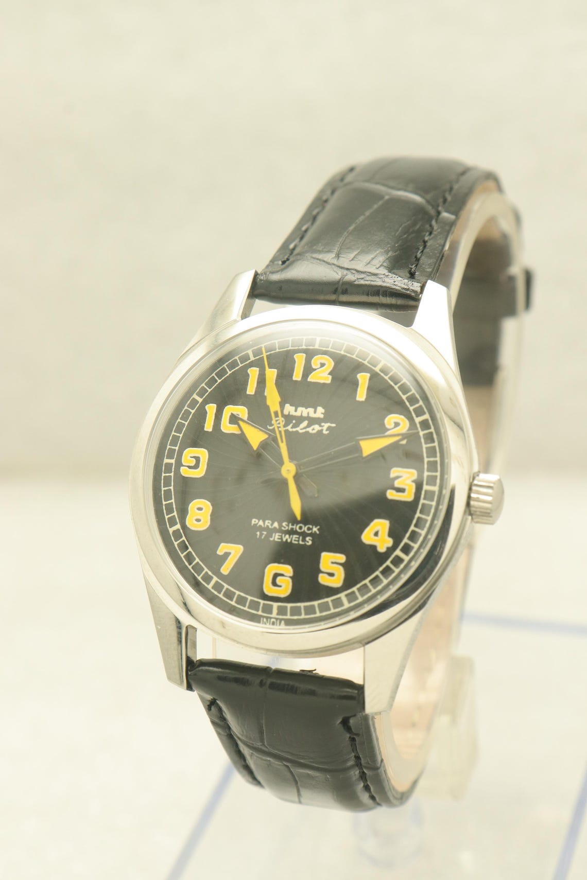 Vintage HMT Pilot Manual Winding Men's Wristwatch., foto 3 di 5