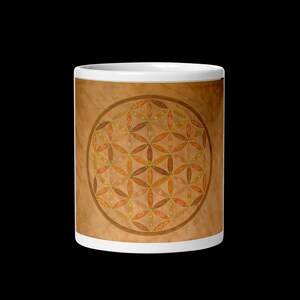 Original Flower of Life Mug "Grounding and Light" - Zen Spiritual Mug - Gift for Mother's/Father's Day, Birthday