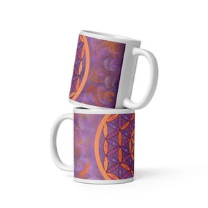 Livets blomma mugg "Creative Vision" - Illustration från en originalmålning - Zen andlig mugg -