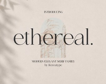Ethereal Serif Font | Modern Elegant Luxury Branding Typeface (Commercial Use)