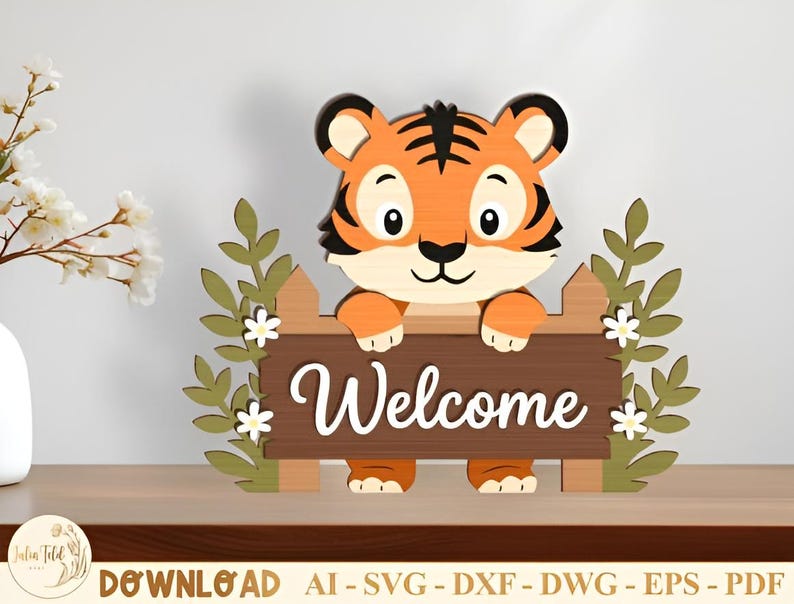 Animal Welcome Sign SVG Bundle | Nursery Door Decor (digital Download ...