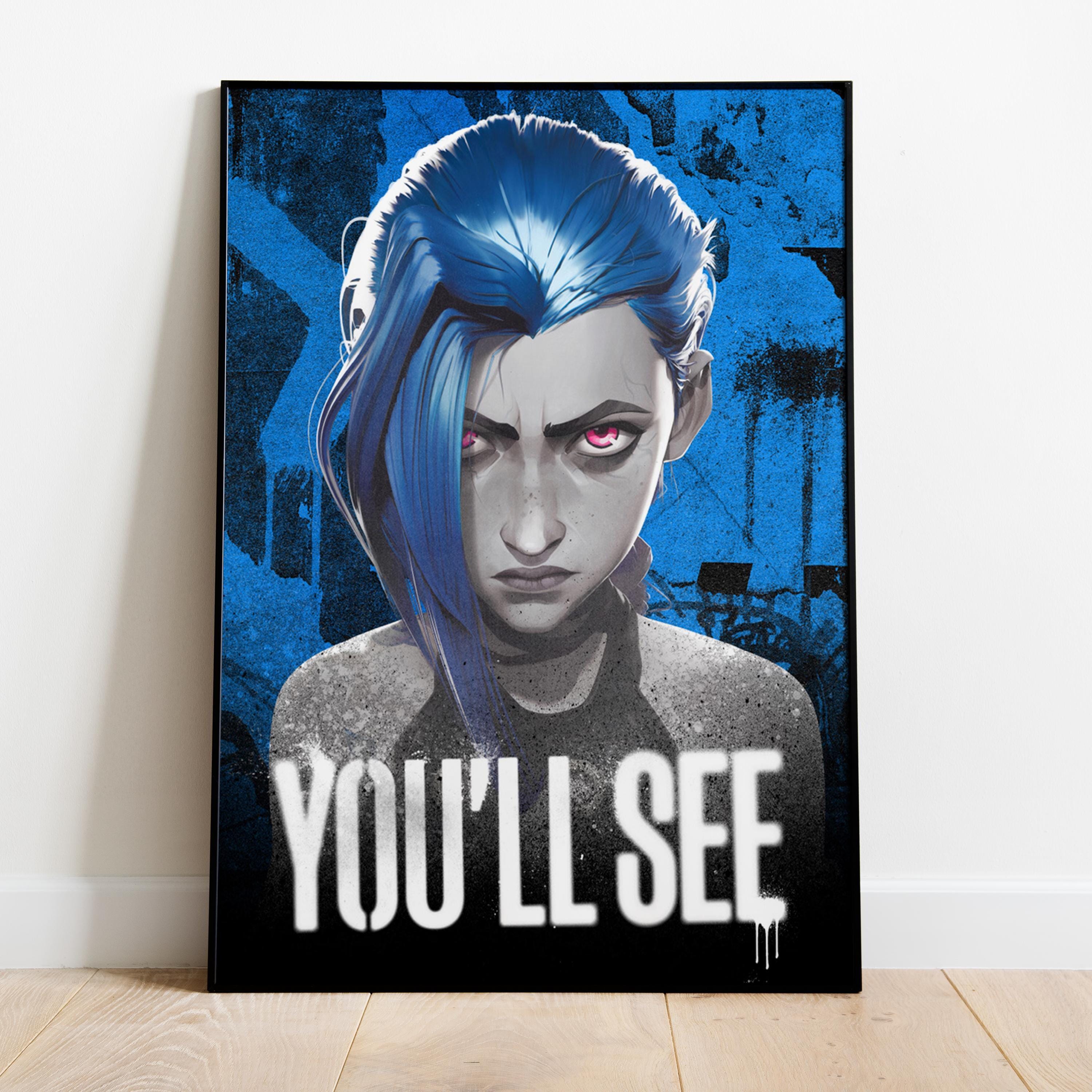 Arcane Poster | Animated Series Wall Art | Jinx and Vi Print | Gamer ...