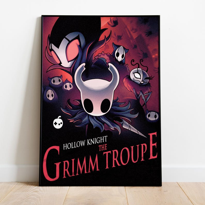 Hollow Knight Poster | Dark Fantasy Illustration | Game Wall Art ...