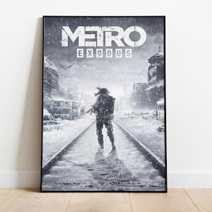 Metro Exodus Poster | Post-Apocalyptic Illustration | Game Wall Art | Artyom Print | Gamer Room Decor