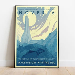 Mass Effect Poster | Sci-Fi Space Opera Illustration | Game Wall Art | Commander Shepard Print | Gamer Room Decor