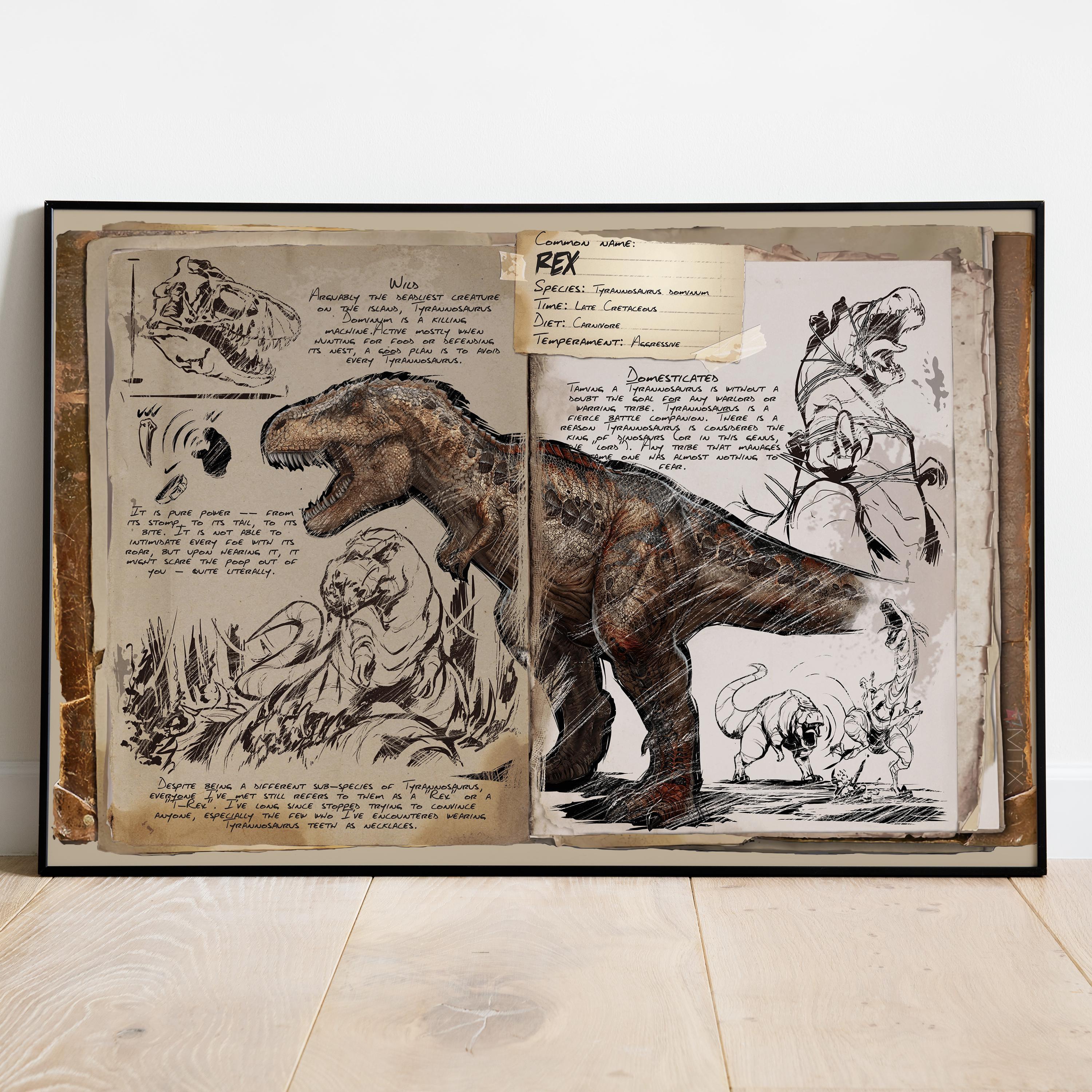 ARK Survival Evolved Creatures Poster | Prehistoric Game Illustration ...