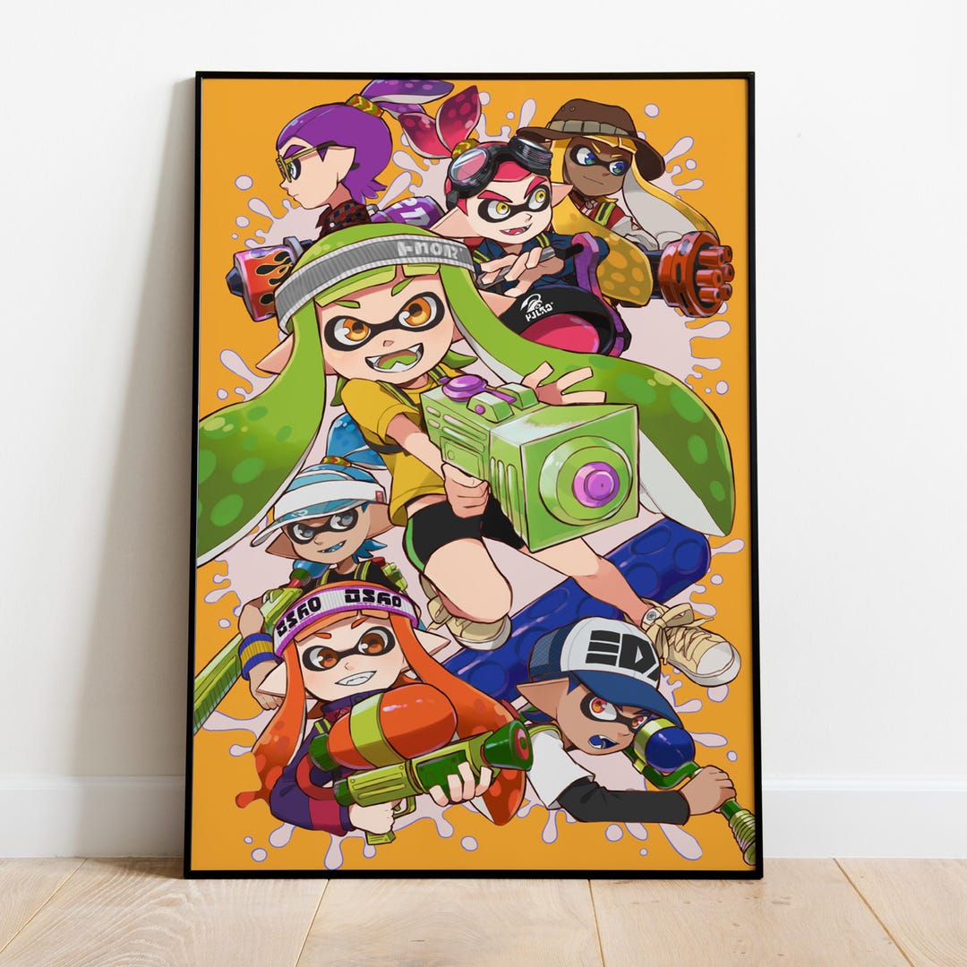 Splatoon Poster | Game Wall Art | Gamer Room Decor | Matte Paper - Etsy
