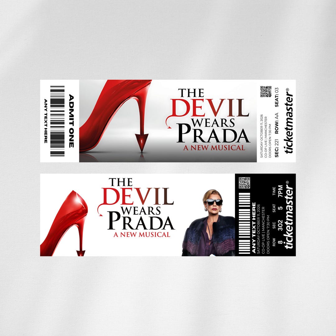Editable Devil Wears Prada Musical Ticket | Printable Custom Event ...