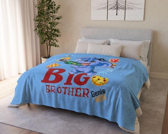 Big Brother Genie Blanket | Blue Elephant Kids Throw