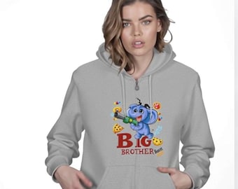 Cookie Monster Big Brother sweatshirt | Full Zip Hoodie