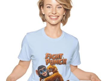 Fight Punch monkeys T-Shirt | cartoon ape graphic tee | By GenieMON