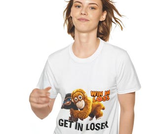 Win in Loss Punch Monkey T-Shirt, Get in Loser Graphic Tee
