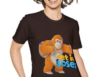 Get in Loser Orangutan T-Shirt | Funny Cartoon Ape Graphic Tee