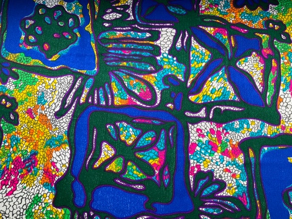 1970s Vintage fabric mid-century  barkcloth  fabric 44”ｘ61 #159