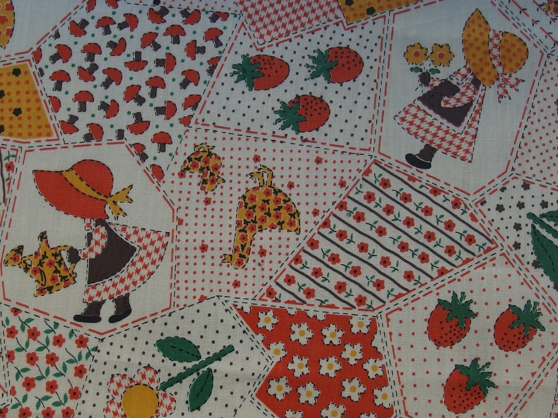 Vintage Fabric Sunbonnet Sue Patchwork 70ss-12 - Etsy
